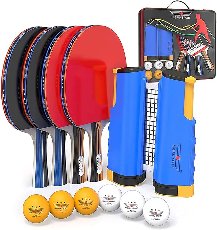 NIBIRU SPORT Ping Pong Set Paddles Net